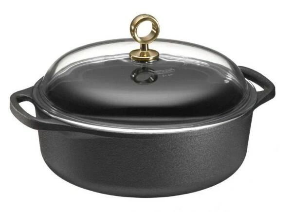 Skeppshult Bräter Rund Mit Glasdeckel Und Messinggriff 1 Skeppshult Bräter Rund Mit Glasdeckel Und Messinggriff