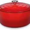 Küchenprofi Bratentopf Rund Aus Gusseisen Provence In Classic Red 22 Cm / 18 Cm / 10,5 Cm / 3,2 L
