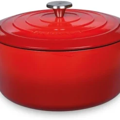 Küchenprofi Bratentopf Rund Aus Gusseisen Provence In Classic Red 26 Cm / 21 Cm / 11,5 Cm / 5,3 L
