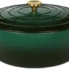 Küchenprofi Bratentopf Oval Aus Gusseisen In Racing Green 35 Cm / 26 X 20 Cm / 8,9 Liter / 40 Cm