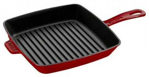 Staub Amerikanische Grillpfanne Kirschrot 26 X 26 Cm 1 Staub Amerikanische Grillpfanne Kirschrot 26 X 26 Cm