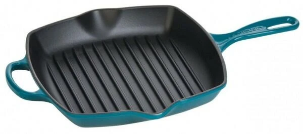 Le Creuset Grillpfanne Signature Quadratisch In Deep Teal 1 Le Creuset Grillpfanne Signature Quadratisch In Deep Teal