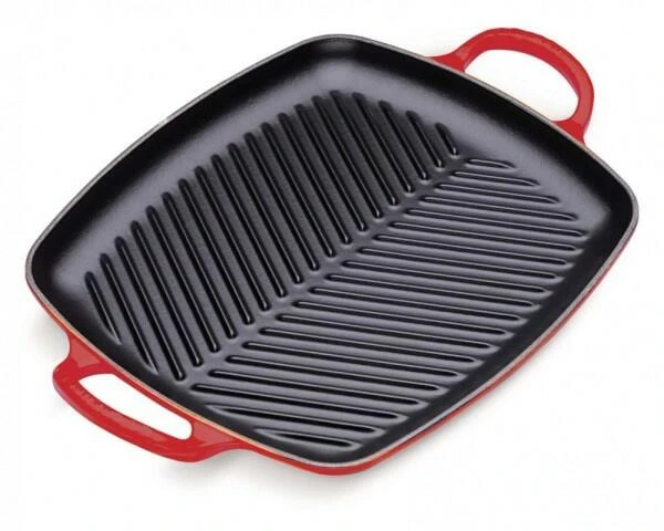 Le Creuset Grillplatte Quadratisch In Kirschrot 1 Le Creuset Grillplatte Quadratisch In Kirschrot