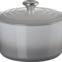Le Creuset Hoher Bräter Signature Rund, 24 Cm In Perlgrau 24 Cm / 5 L