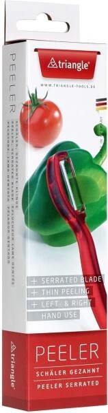 Triangle Vertikalschäler Rot, Gezahnte Klinge 6 Triangle Vertikalschäler Rot, Gezahnte Klinge - Image 6