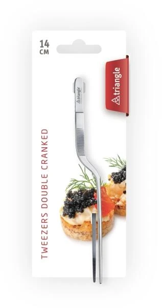 Triangle Pinzette Zweifach Gekröpft, 14cm 2 Triangle Pinzette Zweifach Gekröpft, 14cm - Image 2