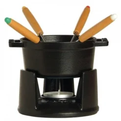 Staub Schoko Fondueset Aus Gusseisen In Schwarz