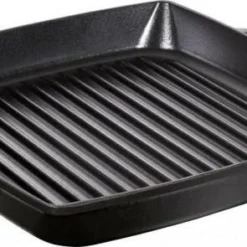 Staub Grillpfanne Mit Seitengriffen Quadratisch In Schwarz