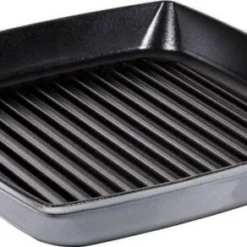 Staub Grillpfanne Mit Seitengriffen Quadratisch In Graphitgrau