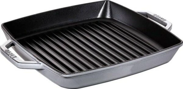 Staub Grillpfanne Mit Seitengriffen Quadratisch In Graphitgrau 1 Staub Grillpfanne Mit Seitengriffen Quadratisch In Graphitgrau