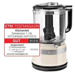 KitchenAid Zerkleinerer 1,19L In Creme 12 KitchenAid Zerkleinerer 1,19L In Creme -STAUB shop 5KFC0516EAC mit Siegel