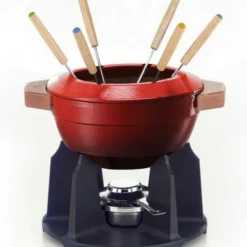 Le Creuset Fondue Set Aus Gusseisen In Kirschrot