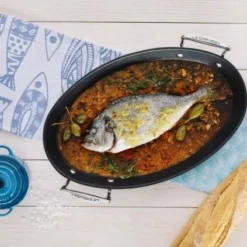 Le Creuset Aluminium-Antihaft-Pfanne Oval, 40 Cm 8 Le Creuset Aluminium-Antihaft-Pfanne Oval, 40 Cm -STAUB shop 96700601000000 Aluminium Ovale Pfanne 40x25x5cm 4 l