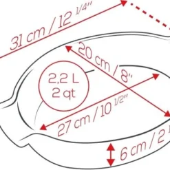 Appolia Auflaufform Oval In Ecru 31 Cm Länge -STAUB shop APPOLIA DIMENSIONS Ovale 31