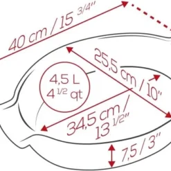 Appolia Auflaufform Oval In Ecru 31 Cm Länge -STAUB shop APPOLIA DIMENSIONS Ovale 40