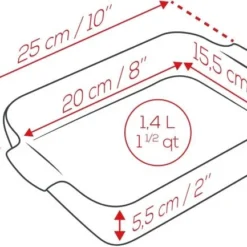 Appolia Auflaufform Rechteckig In Senfgelb 25 Cm / 1,4 Liter 20 Appolia Auflaufform Rechteckig In Senfgelb 25 Cm / 1,4 Liter -STAUB shop APPOLIA DIMENSIONS Rectangle 25 2