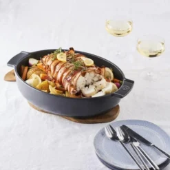 Appolia Auflaufform Oval In Ecru 31 Cm Länge -STAUB shop Appolia ovale grand ardoise 60565 PIXEL BECHAMEL 1