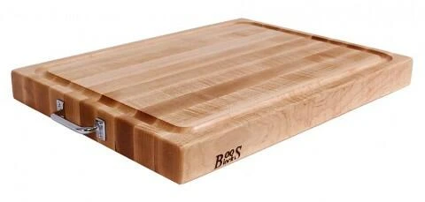 Boos Blocks Schneidebrett Aus Ahorn Mit Edelstahlgriffen 1 Boos Blocks Schneidebrett Aus Ahorn Mit Edelstahlgriffen