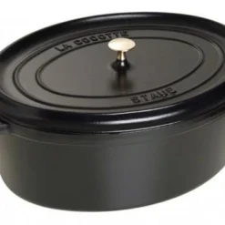 Staub Gänsebräter Oval Aus Gusseisen In Schwarz
