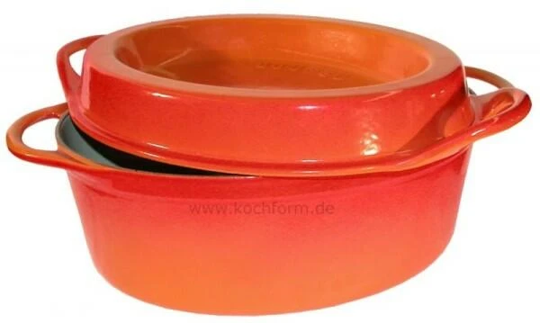 Le Creuset Saftbräter Doufeu Oval Aus Gusseisen In Ofenrot 32 X 25 Cm / 6,9 Liter 1 Le Creuset Saftbräter Doufeu Oval Aus Gusseisen In Ofenrot 32 X 25 Cm / 6,9 Liter
